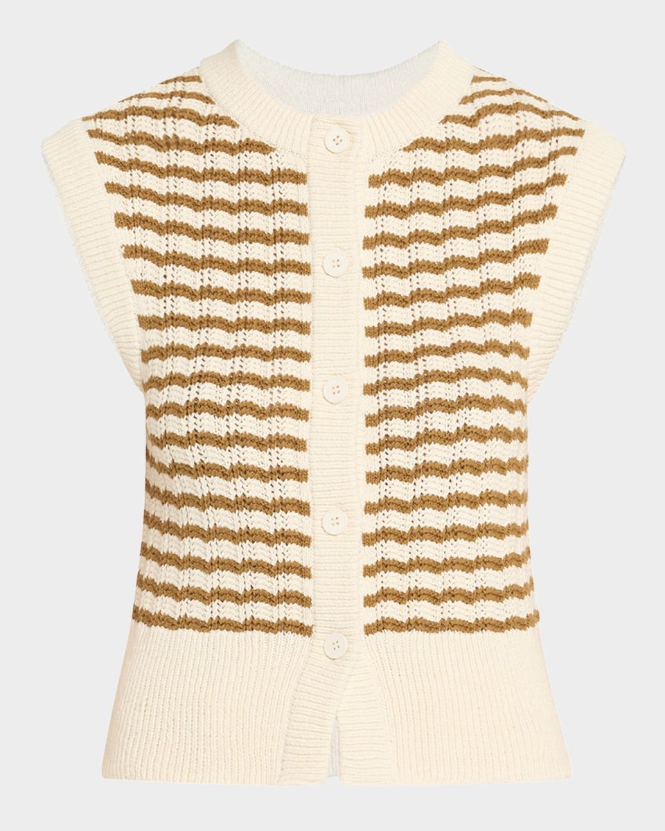 Margo Sleeveless Striped Knit Top